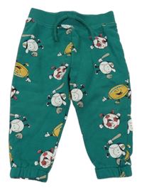 Tmavozelené tepláky s míči PRIMARK