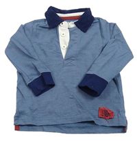 Modré polo triko s nášivkou M&Co.