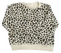 Béžová mikina s leopardím vzorem H&M