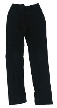 Černé plátěné slim kalhoty River Island