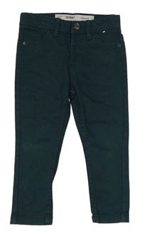 Tmavozelené skinny rifle Denim Co.