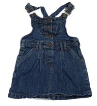 Tmavomodré riflové laclové šaty