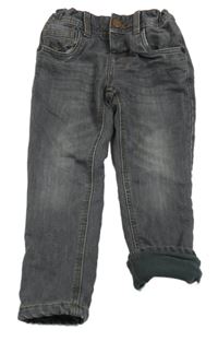 Tmavošedé teplákové thermo skinny rifle