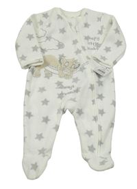 Nové - Bílý fleecový overal se Simbou a hvězdami George