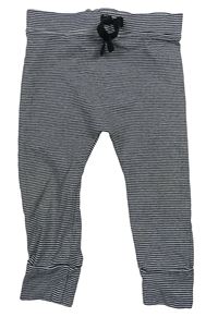 Černo-bílé pruhované lehké tepláky George