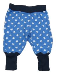 Modré lehké tepláky s hvězdami Hema