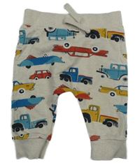 Béžové melírované tepláky s auty Nutmeg