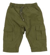 Khaki šusťákové podšité cargo kalhoty S. Oliver