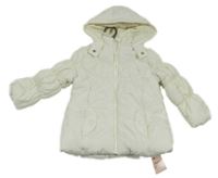 Nové - Smetanová šusťáková zimní bunda s kapucí Mothercare