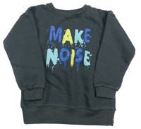 Antracitová mikina s nápisem se skvrnami Infinity Kids