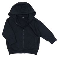 Tmavomodrá propínací mikina s kapucí Next