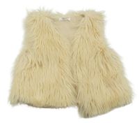 Béžová kožešinová podšitá vesta BPC