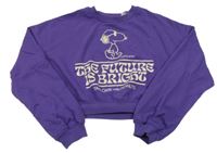 Fialová crop mikina se Snoopym H&M