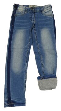 Modré podšité rifle s pruhem Pocopiano