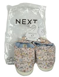 Nové - Světlerůžové květované capáčky Next vel. 18