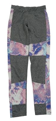 Tmavošedo-vzorované sportovní legíny Primark