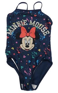 Tmavomodré jednodílné plavky s Minnie Disney