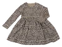 Béžovo-hnědé šaty s leopardím vzorem Dunnes