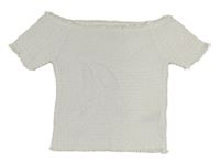 Bílý žabičkovaný crop top Primark