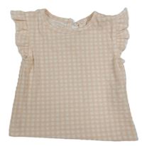 Světlerůžovo-bílé kostkované tričko Primark
