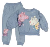 2 set - Modrá mikina s Peppou + tepláky Tu