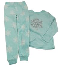 Světlemodré plyšové pyžamo s vločkou Primark