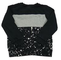 Černo-šedá flekatá mikina George