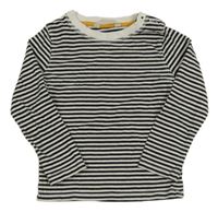 Černo-bílé pruhované triko John Lewis