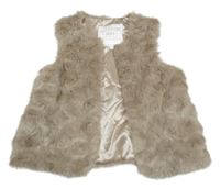 Světlebéžová kožešinová podšitá vesta M&S