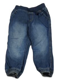 Tmavomodré cuff rifle s úpletovým pasem C&A