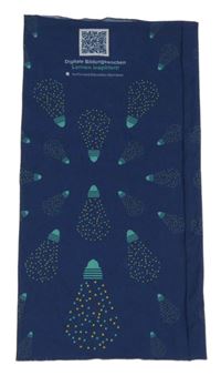 Tmavomodrý multifunkční nákrčník s žárovkami 