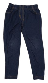 Tmavomodré legíny riflového vzhledu Tu