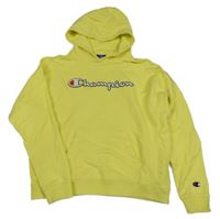 Žlutá mikina s logem a kapucí Champion