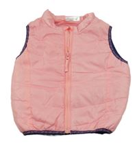 Růžová šusťáková lehce zateplená vesta Ergee