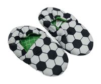 Nové - Bílo-černé sametové domácí bačkory vel. 30-31