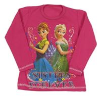 Tmavorůžové triko s Frozen 