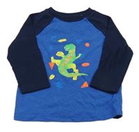 Modro-tmavomodré triko s dinem 