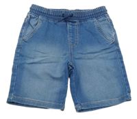 Světlemodré teplákové riflové kraťasy Denim Co.