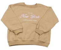 Hnědá mikina s nápisem dunnes