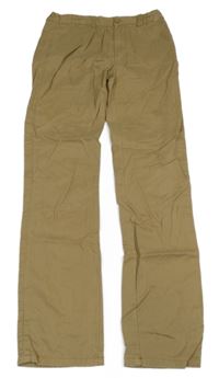 Hnědé plátěné chino kalhoty Denim Co.