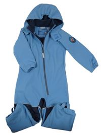 Modrá softshellová kombinéza s kapucí Impidimpi