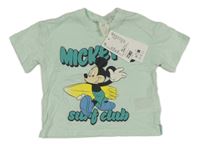 Nové - mintové tričko s Mickeym H&M