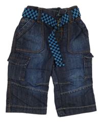 Tmavomodré cargo rifle s páskem Cherokee