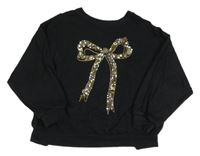 Černá lehká mikina s mašlí Next