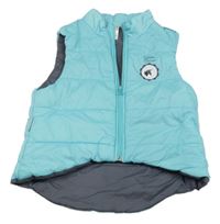 Světlemodrá šusťáková zateplená vesta s dívkami na koních Fouganza 