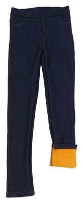 Tmavomodré zateplené tregíny riflového vzhledu Topolino