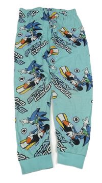 Světlemodré pyžamové kalhoty se Sonicem H&M