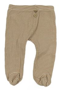 Bílo-hnědé pruhované žebrované polodupky 