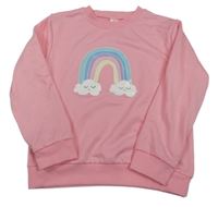 Růžová mikina s duhou Shein