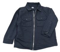 Tmavomodrá propínací mikina s límečkem F&F